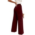 thumbnail image 5 of Yuanlook Women's Yoga Cargo Pants, Crinkle Fabric with Drawstring Waist & Wide Leg Fit, S-XXL, 5 of 6
