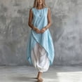 thumbnail image 6 of TaTaai Womens Two Piece Set Sleeveless Crew Neck Top with Straight Leg Pants Solid Soft Breathable Casual Lounge Outfit Gift, 6 of 6