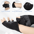 thumbnail image 6 of Leetye Mei Non-Slip Lightweight Breathable Unisex Fishing Fitness Half-Finger Glove, Black, 1 Pair, 6 of 9