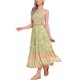 thumbnail image 4 of INSPIRE CHIC Vestido Maxi Sin Mangas de Tirantes Espagueti con Estampado Floral Bohemio para Mujeres XS Verde Gris, 4 of 6