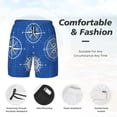 thumbnail image 3 of Balery Compass Bañador para hombre, shorts de playa de secado rápido con entrepierna y forro de compresión-XX-Large, 3 of 6