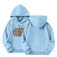 thumbnail image 6 of Coerni Girls Leopard Pumpkin Hoodie Trendy Oversized Pullover Long Sleeve Sweatshirt with Kangaroo Pocket Kids Fall Tops Halloween Clothes, 6 of 6