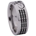 thumbnail image 3 of Bike and Chain Tungsten Carbide Ring, 3 of 9
