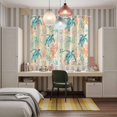 thumbnail image 4 of Teal Red Coastal Kitchen Curtains Window Panels, Summer Beach Nautical Sea Turtle Coral Starfish Insulated Window Treatment Curtain, Grommet Curtains for Bedroom/Living Room, 2 Piece 52"Wx84"L, 4 of 8