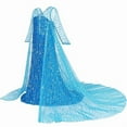 thumbnail image 2 of Jurebecia Elsa Princess Dress for Girls Luxury Sequin Princess Costume Kids Fancy Dress up for Halloween Carnival Party Cosplay 8 (7-8Years), 2 of 6