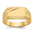 thumbnail image 1 of Solid 14k Yellow Gold Men's Engravable Signet Ring (8.5mm) - Size 10, 1 of 1
