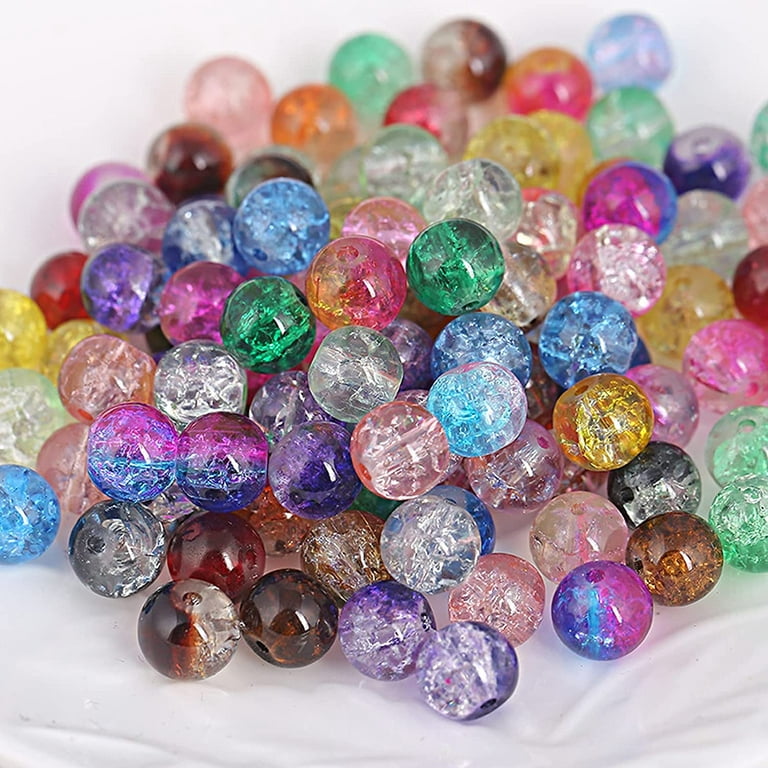 600 Pcs Glass Beads for Jewelry Making, Assorted
