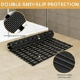 thumbnail image 4 of PVC Large Shower Mat, 35.4 × 24 Inch Non Suction Cup Non Slip Shower Floor Mat, Easy to Cut & Curlable Stand Up Shower Stall Mat, Heavy Duty Bath Shower Mats for Inside Shower, 4 of 14