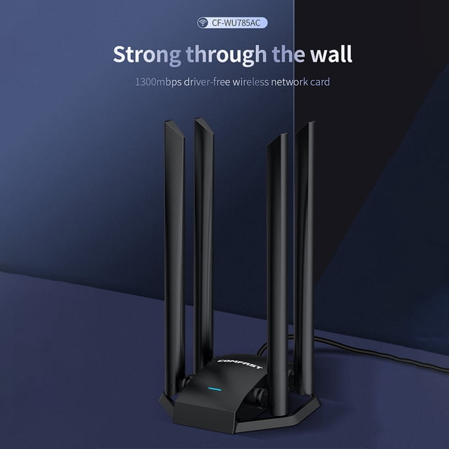 COMFAST CF-WU785AC 1300M Adaptador WiFi USB 3.0 4 Antenas Receptor Inalámbrico