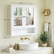 thumbnail image 1 of Mueble de Baño con Espejo de Pared, Armario de Caño Colgante con 2 Puertas, 15,1 x 65,1 x 75,1 cm, Blanco, 1 of 8