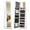 White, variant on Costway 360° Swivel Jewelry Armoire with Full-Length Mirror Rear Shelves Makeup Mirror