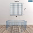 thumbnail image 7 of YRLLENSDAN 24in Tall Foldable Dog Playpen Crate Fence Pet Kennel Play Pen Exercise Cage 8 Panel for Backyard Small Dogs, Blue, 7 of 7