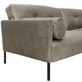 thumbnail image 4 of Velvet Sofa 84 Inch Modern Couch with Metal Legs, Gray Living Room Furniture, 4 of 8