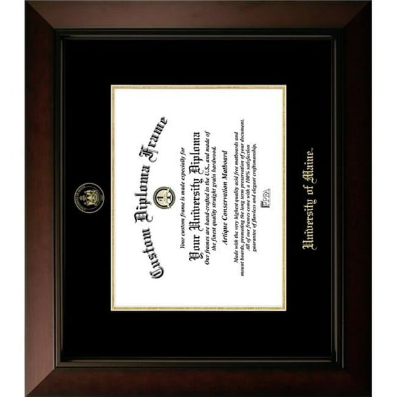 Campus Images ME999LBCGED-1185 11 x 8.5 in. University of Maine Legacy Foil Seal Diploma Frame, Black Cherry