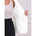 thumbnail image 5 of INSPIRE CHIC Shawl Lapel Blazer for Women 3/4 Sleeves Pocket Single Button Work Suit XL White, 5 of 6