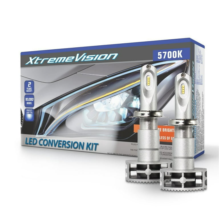 XtremeVision V3 48W 7,200LM - H7 LED Headlight Conversion Kit - 5700K  Philips LED - 2017 Model