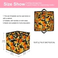thumbnail image 2 of RATGDN Collapsible Fabric Cube Storage Bin with Double Handles for Living Room Bedroom Office Black - Orange Juice Fruit, 2 of 7