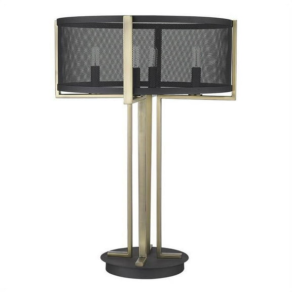 Trend Lighting TT80055BK Trend Home 4-Light Matte Black Table Lamp