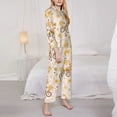 thumbnail image 3 of Balery Cute Bee Gnome Conjunto de Pijama con Estampado para Mujer, Conjunto de Dos Piezas con Manga Larga, Ropa de Dormir Suave con Bolsillos, Pijamas Cómodos-Medium, 3 of 7
