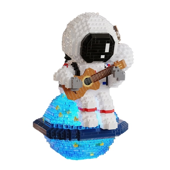 HI-REEKE Figure Micro Mini Building Block Set Earth Guitarist Astronaut Building Kit Toy Multi Color