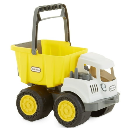 Little Tikes Dirt Diggers 2-in-1 Dump Truck, Toy Play Vehicle with Removable Bucket, Indoor Outdoor Pretend Play, Yellow - For Kids & Toddlers, Boys & Girls Ages 2 3 4+ Year Old