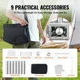 thumbnail image 4 of VEVOR Wood Stove, 80 inch, Stainless Steel Camping Tent Stove, Portable Wood Burning Stove with Chimney Pipes & Gloves, 700in³Firebox Hot Tent Stove for Outdoor Cooking and Heating with 8 Pipes, 4 of 9