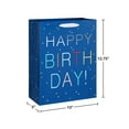 thumbnail image 2 of American Greetings 12.75 in. Large Navy Birthday Gift Bag, Confetti (1-Count), 2 of 4