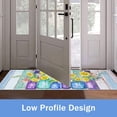thumbnail image 4 of Kitchen Mat Set of 3, Sunflower Blooming in A Colorful Vase Decorative 3 Piece Runner Rugs, Non Skid Machine Washable Standing Floor Mat for Laundry Sink Laundry Hallway Doormat(Blue), 4 of 6