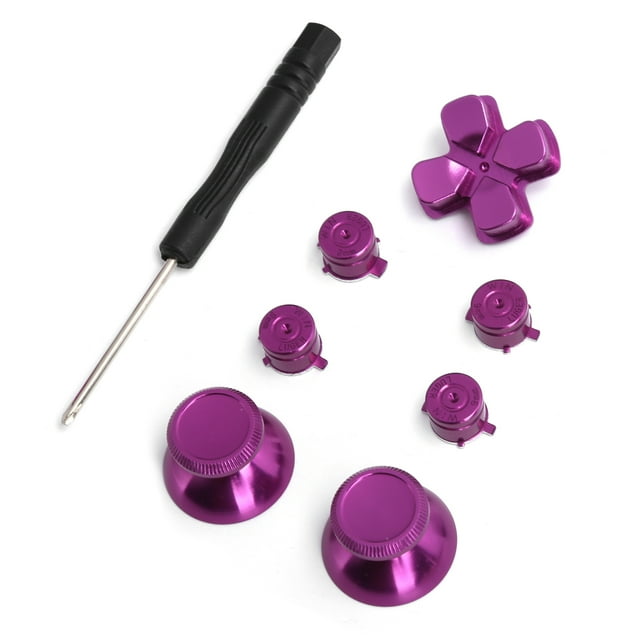 Ensemble de Boutons de Manette de Jeu Boutons de Manette Remplacement Pièces de Rechange pour PS4Purple