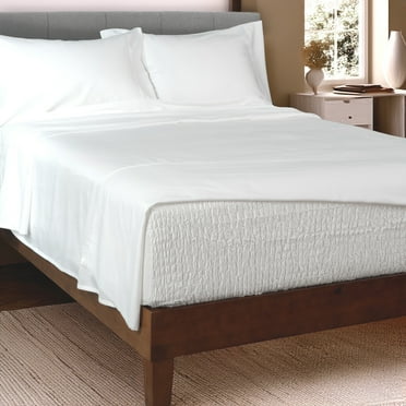 BedTite 300 Thread Count Cotton 4-Piece Queen Sheet Set - White