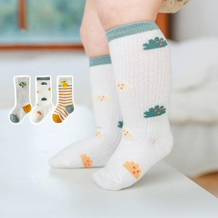 

Yesbay 2 Pair Infant Socks Cartoon Dinosaur Spring Summer High Stretch Mesh Baby Socks for Outdoor