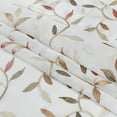 thumbnail image 2 of Kate Aurora Shabby Sheer Embroidered Complete 3 Piece Floral Rod Pocket Cafe Kitchen Curtain Tier & Valance Set - Assorted Colors, 2 of 5