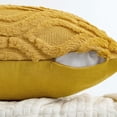 thumbnail image 3 of ShiYe toys Fundas de almohada de color amarillo mostaza de 18 x 18 pulgadas, juego de 2 fundas de almohada de lana sintética de felpa suave para sofá, almohadas decorativas de estilo bohemio de granja, 3 of 5