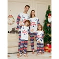 thumbnail image 2 of Christmas Pajamas for Family Long Sleeve Letter Print Tops + Snowflake Trousers Set Winter Sleepwear, 2 of 9