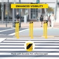 thumbnail image 3 of Towallmark Safety Bollard 2/4/6 Packs, 36/42/48 Inch Height Steel Bollard Post for Parking Lot, 4.5 Inch Diameter Pipe, Yellow Safety Bollard Post with 16 Anchor Bolts, 3 of 7