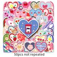 thumbnail image 5 of 50 pegatinas para el día de San Valentín, pegatinas con forma de corazón de diseño divertido, pegatinas lindas de amor, pegatinas de vinilo impermeables para botella de agua, 5 of 5