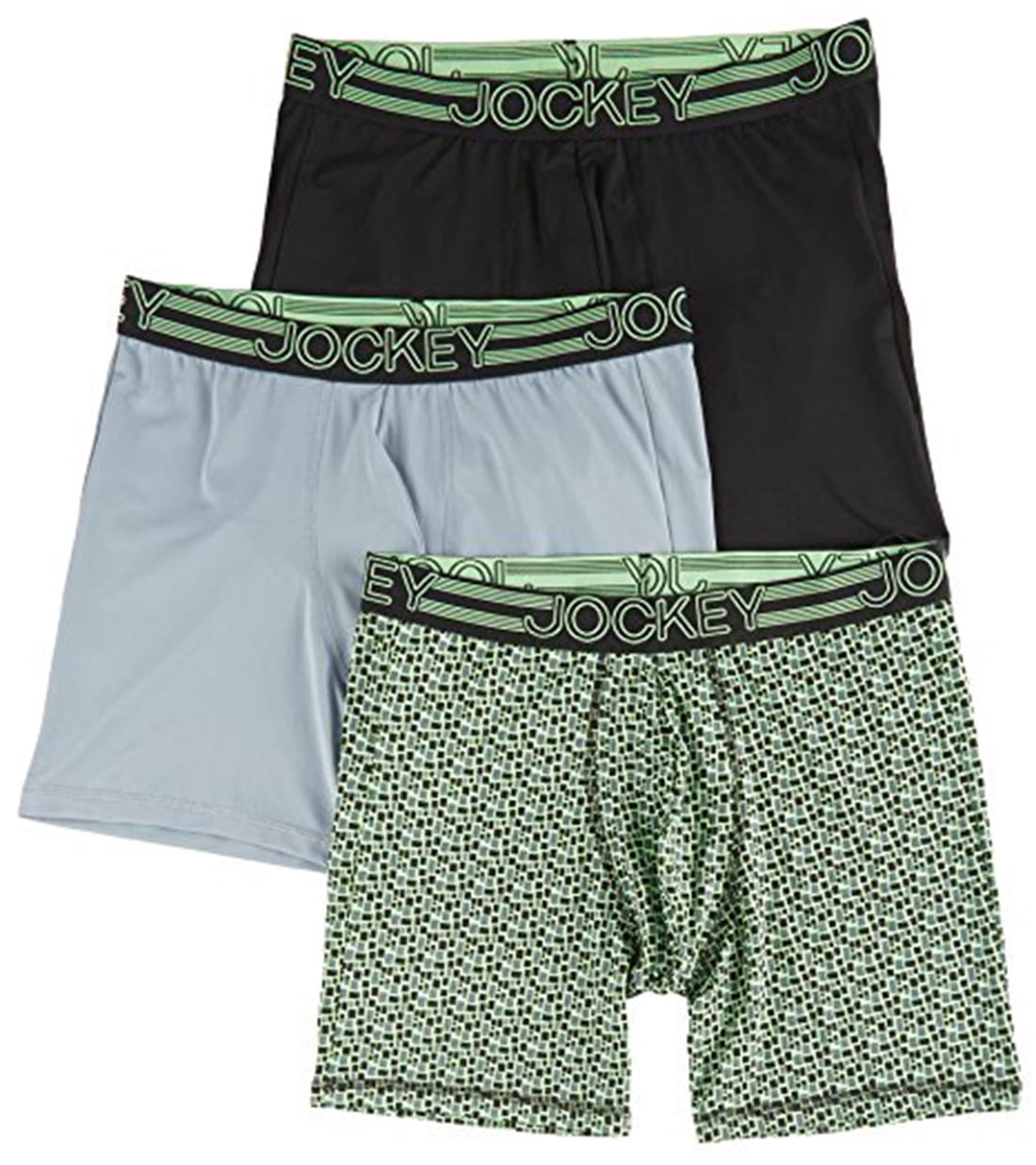 Jockey Jockey Men's Active Microfiber Midway Brief 3 Pack, Green