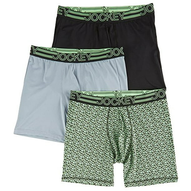 Jockey Jockey Men's Active Microfiber Midway Brief 3 Pack, Green
