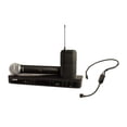 thumbnail image 1 of Shure BLX1288/P31 Sistema de micrófono inalámbrico: duración de la batería de 14 horas, alcance de 300 pies, UHF | Incluye micrófonos de mano y auriculares, receptor de doble canal | Banda J11 (BLX128, 1 of 5