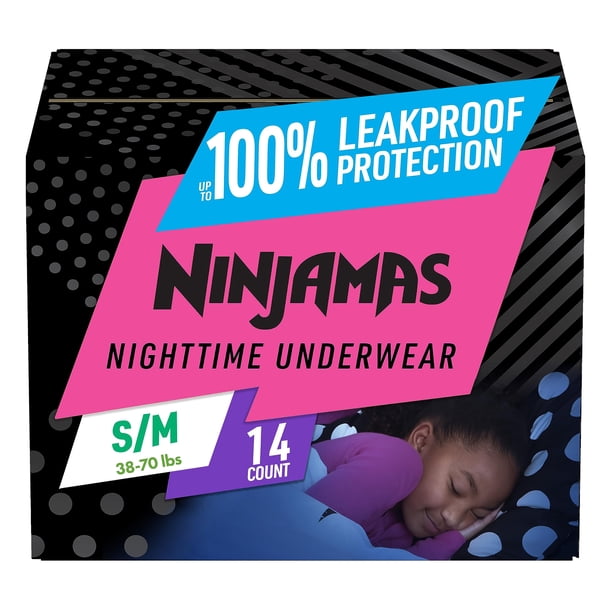 Ropa interior nocturna para mojar la cama mima a ninjamas para niñas S/M