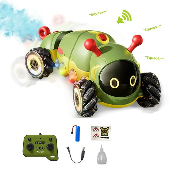 RC Stunt Car Remote Control Toys with Sound of Insects,LED,Spray and Drift,RC Toys for Kids Boys Girls Gifts