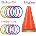 thumbnail image 2 of Conjunto de conos de plástico TANGJMXG para juegos de lanzamiento 10 aros 6 conos, 2 of 5