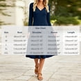 thumbnail image 6 of Women's Fall Winter Solid Midi Dress Long Sleeve V Neck Flared A Line Swing Casual Dress with Pockets Blue, 6 of 6