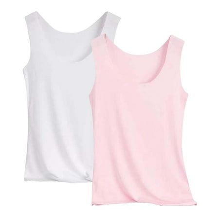 Clearance Sale! Women s 2 Piece Cooling Vest Set Breathable Summer Layering Top with Sleeveless Ice Silk Base Shirt Comfortable Lightweight Outfit Pink XXL Size