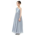 thumbnail image 3 of Ekidsbridal Girl Formal Flower Girl Dress - One Shoulder Sequins A-Line Chiffon 328-A (Size: 4-14), 3 of 6