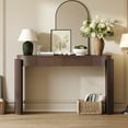 thumbnail image 2 of Entryway Table with Natural Wood Grain Finish, Console Table with Fluted Design, Espresso, 2 of 15