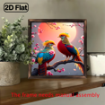 thumbnail image 7 of A 12*12-inch wooden framed painting - a vivid picture of a pheasant perched on a branch. It can be used as a home decoration item or as a wonderful gift., 7 of 7