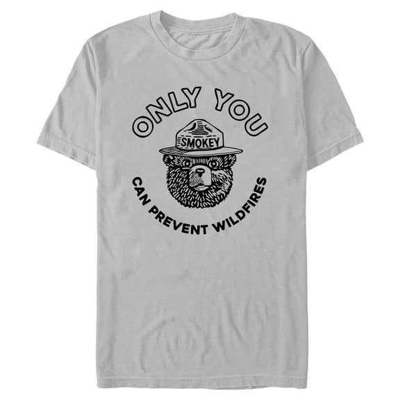 Mens Smokey Bear Only You Can Prevent Wildfires Sketch T Shirt