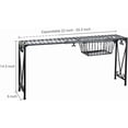 thumbnail image 3 of Over Sink Shelf with Pull Out Drawer, Expandable Black Metal Kitchen Over The Sink Shelf Rack, Bathroom Storage Shelf Riser with Scrollwork Design, 3 of 8