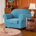 thumbnail image 3 of Subrtex Sofa Slipcovers Stretch Couch Covers 2-Piece Spandex Printed Furniture Protector Home Decor (Blue, Chair), 3 of 6